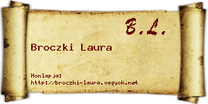 Broczki Laura névjegykártya